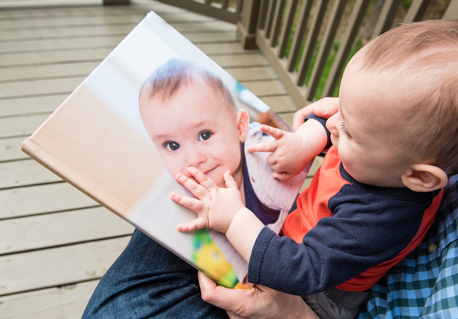 photo book with baby